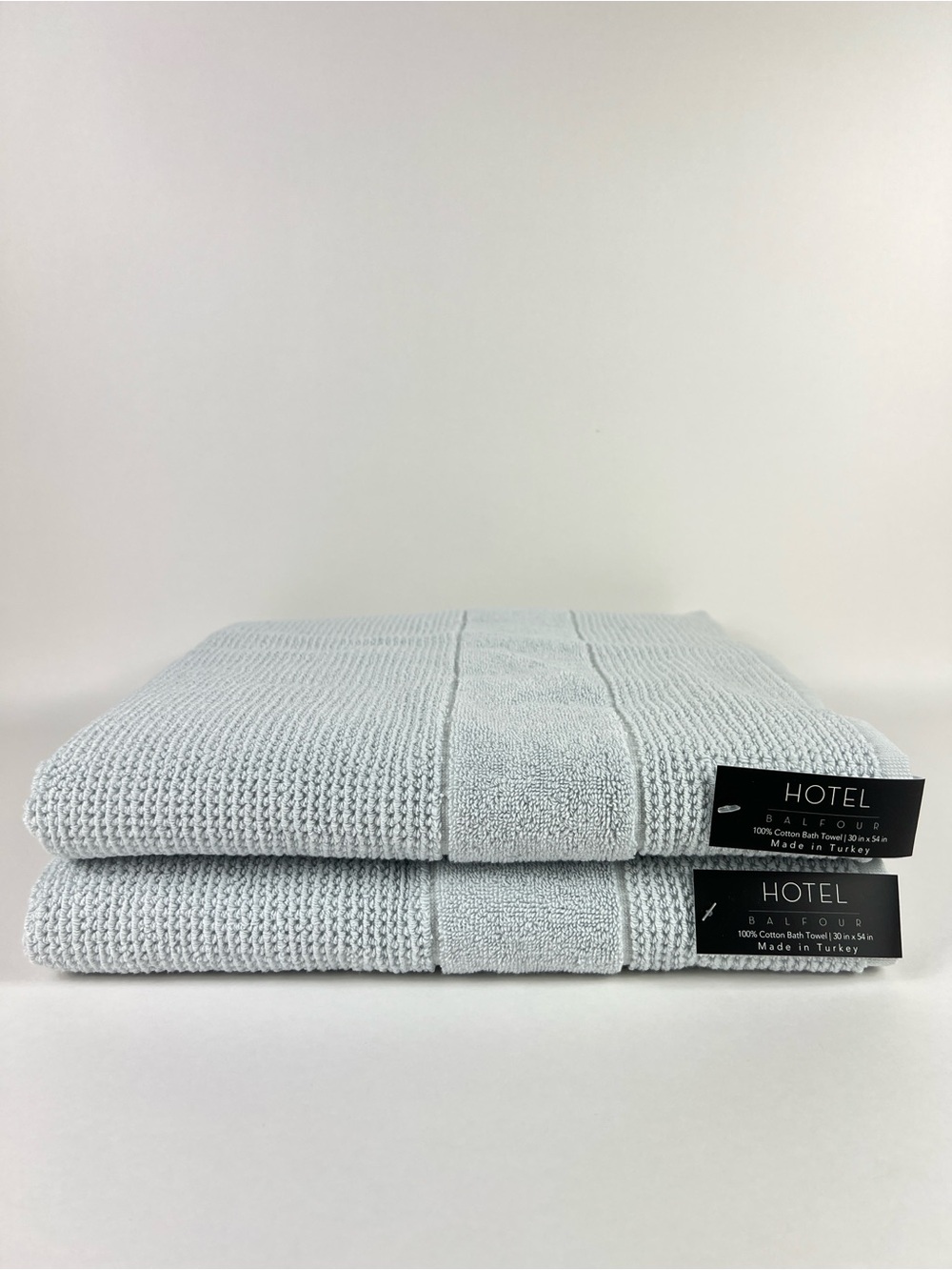 Hotel Balfour Bath Towels Light Blue Soft Turkish Cotton Made in Turkey 2 Pc NEW